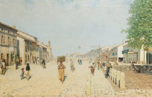 Předměstí Porta Adriana v Ravenně od Telemaco Signorini