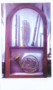 Slyším hudbu, sladká hudba (1985) olej na panelu