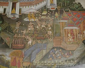 Detail města Phitsanulok, Wat Bowonniwet Vihara, Bangkok od Thai School