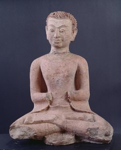 Učedník v adoraci (terakota) od Thai School