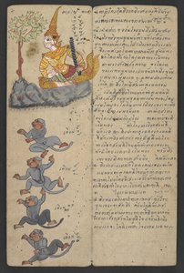 Nebo 16455 f.7r, Zvířata ze zvěrokruhu, z Phrommachatu (pergamen) od Thai School