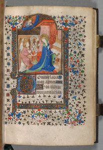 Kniha hodin (Užití Paříže): Fol. 37r, Zvěstování