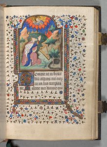 Kniha hodin Použití Paříže: Fol. 77r, David, c. 1420.