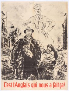 To nám udělali Angličané. Propagandistický plakát Vichy Francie, 1940. od Theo Matejko