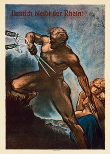 Rýn zůstává německý! Propagandistický plakát proti spojenecké okupaci částí západního Německa po první světové válce od Theo Matejko