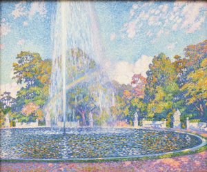 Fontána v parku paláce Sanssouci u Postupimi od Théo van Rysselberghe