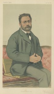 Emile Zola (barevná litografie) od Theobald Chartran