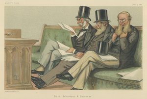 Opozice Jejího Veličenstva: Lord J J Manners, Sir SH Northcote a Sir R A Cross od Theobald Chartran