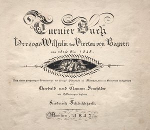 Kniha o turnajích: Titulní strana, 1817. od Theobald Senefelder