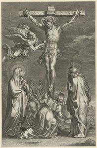 Kristus na kříži Scény ze Starého a Nového zákona (název série) Breviarium romanum (název série) od Theodoor Galle (possibly)