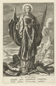 Heilige Juliana S. Juliana (titul na objektu) Feminine heiligen (název série) Mirror Illuminated Virgin (název série) od Theodoor Galle