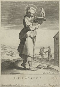 Heilige Praxedis S. Prassede (titul na předmětu) od Theodoor Galle
