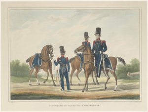 Střelci na koních v Haagu, 1830 Puška na haagském koni (název na předmětu) od Theodoor Soeterik