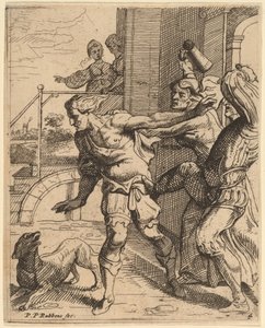 Marnotratný syn vyhnán z krčmy od Theodoor van Thulden after Sir Peter Paul Rubens