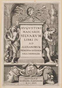 Titulní strana pro Agostino Mascardi, Silvarium Libri IV od Theodor Galle after Sir Peter Paul Rubens