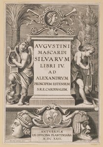 Titulní strana pro Agostino Mascardi, Silvarium Libri IV od Theodor Galle after Sir Peter Paul Rubens