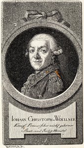 Johann Christoph von Woellner 1732-1800. od Theodor Knesing