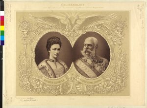 Císař rakouský s rodinou Pamětní list ke 40. výročí svatby Jejího Veličenstva 24. dubna 1854 1894