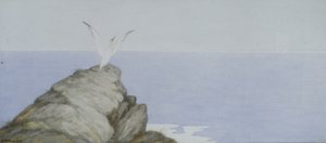Mořský pták (akvarel na papíře) od Theodor Kittelsen