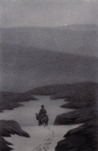Ano, vidím něco daleko, řekl chlapec a třpytí se to od Theodor Kittelsen