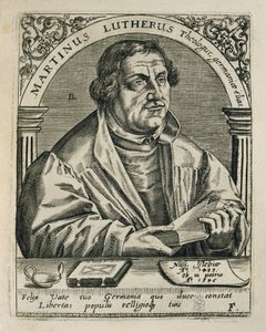 LUTHER, Martin (1483-1546). Německý náboženský reformátor. Rytina. ŠPANĚLSKO. MADRID (AUTONOMNÍ KOMUNITA). Madrid. Národní knihovna od Theodor de Bry