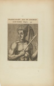 Nacol-Absov, Roi Du Promon-/toire des.... (z knihy Les Vrais Pourtraits et Vies des Hommes Illustres) od Theodor de Bry