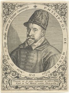 Portrét skladatele Philippa de Monte 1521-1603, c. 1598 od Theodore de Bry