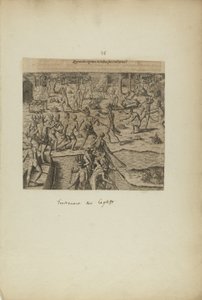 Quomodo Captivos in Reditu Suo Tractarint() (z knihy Americae, část třetí) od Theodor de Bry