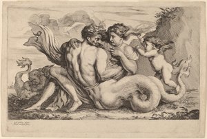 Siréna a Triton od Theodor van Kessel after Sir Peter Paul Rubens