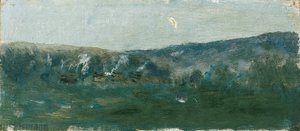 Kopcovitá krajina s půlměsícem od Theodor von Hormann