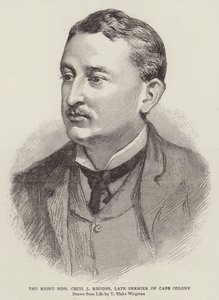 Ctihodný Cecil J Rhodes, zesnulý premiér Cape Colony od Theodore Blake Wirgman