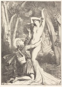 Apollón a Dafné od Théodore Chassériau