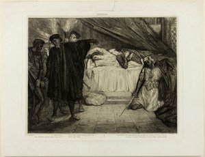 O sparťanský pes, talíř patnáct od Othella od Théodore Chassériau