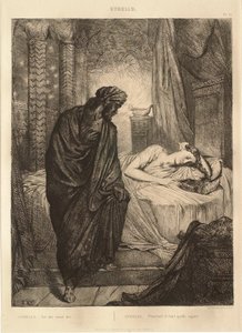 Suita Othello: č. 11 (5. dějství, 2. scéna: Othello u Desdemonina lůžka) od Théodore Chassériau