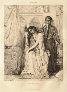 Suita Othello: č. 9 (4. dějství, 3. scéna: Romance o vrbě) od Théodore Chassériau