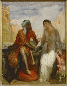 Othello a Desdemona v Benátkách ... od Théodore Chassériau