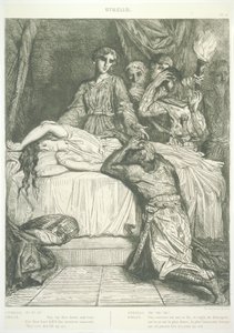 Tabule 14 (Dějství V, scéna II), z Othella: Patnáct leptů od Théodore Chassériau