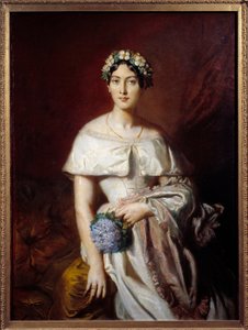 Portrét mademoiselle de Cabarrus (Marie-Therese de Cabarrus). Obraz Theodore Chasseriau (1819-1856) od Théodore Chassériau
