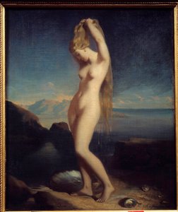 Venus anadyomene nebo Venus Marine Painting od Theodora Chasseriaua (1819-1856) 1838 Sun. 0,65 x 0,55 m