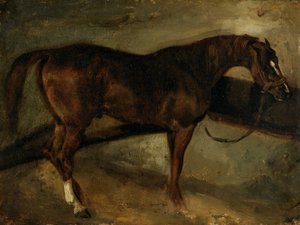 Hnědý kůň od Theodore Gericault