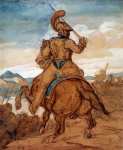 Karabina nebo kyrys na koni Akvarel, kvaš, praní Theodore Gericault (1791-1824) 19. století Sun. 0,25x0,22 m Paříž, musee du Louvre od Theodore Gericault