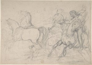 Vozataj a jezdec od Theodore Gericault