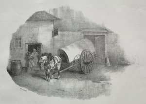 Koňský kůň vytažený z bahna. od Theodore Gericault