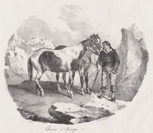 Koně z Auvergne (Auvergne Horses) od Theodore Gericault