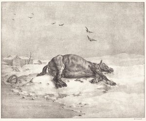 Mrtvý kůň od Theodore Gericault