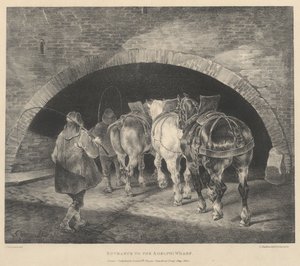 Vchod do přístaviště Adelphi od Theodore Gericault