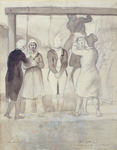 Poprava v Londýně (trest) (wc a tužka na papíře) od Theodore Gericault