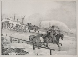 Čtyři různá témata: Vůz stoupá na kopec od Theodore Gericault