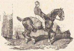 Stájník sedící na kočárovém koni (Cheval de carrosse monte par un palfrenier) od Theodore Gericault