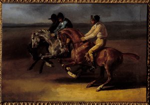 Dostihy jdoucí doleva v době startu Malba Theodora Gericaulta (1791-1824) od Theodore Gericault